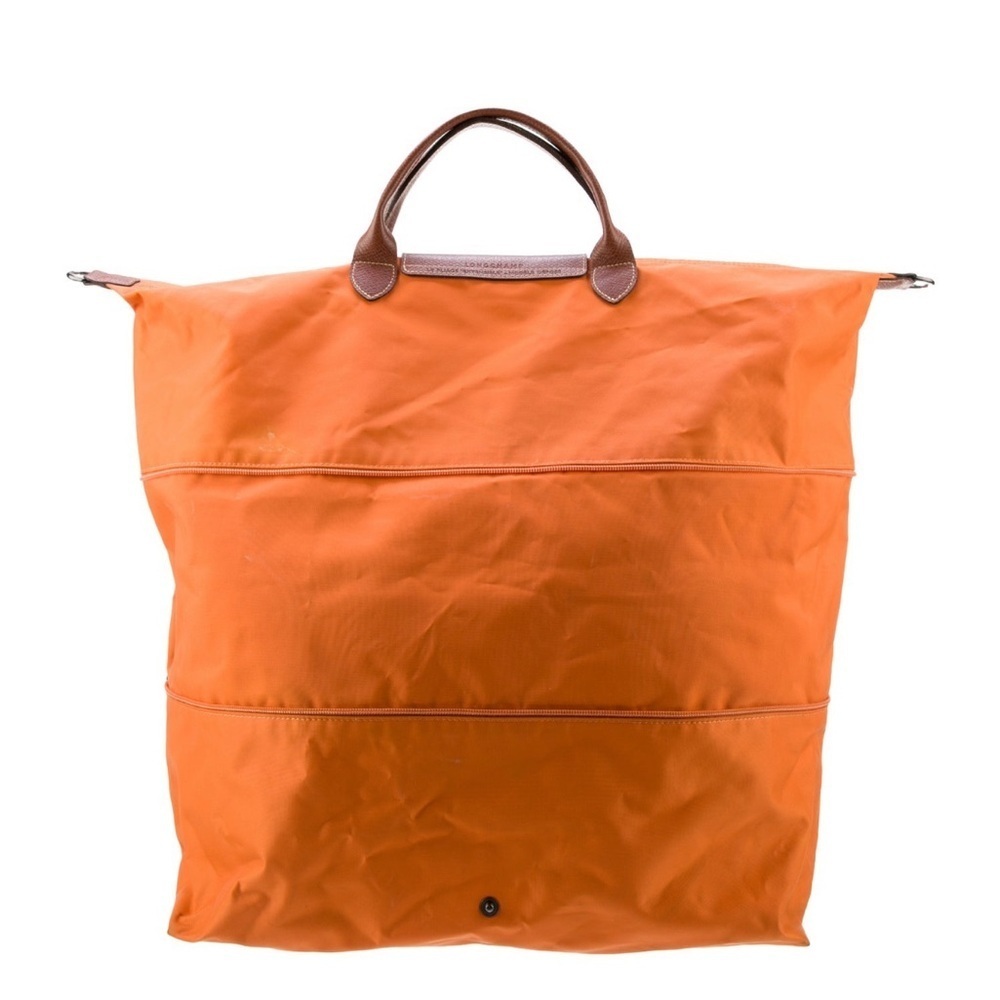 Longchamp Orange and Brown Travel Bag with Expandable Design Strap Imcluded - Picture 4 of 6